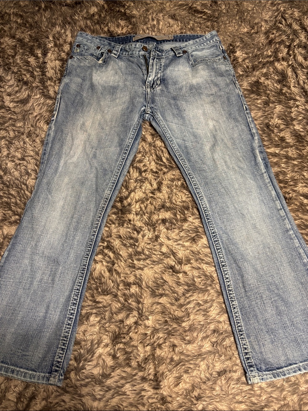 Rock & Roll Cowboy Men's Light Wash Bootcut Jeans - 38x32